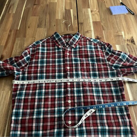 American Eagle Button Up Shirt Burgundy & Blue Size Small Seriously Soft Small - Picture 6 of 6